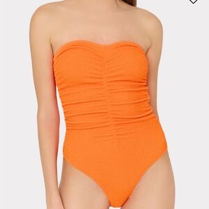 Milly Bright Orange Textured Fabric